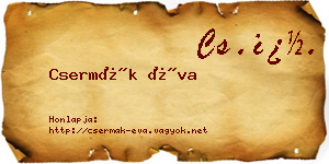 Csermák Éva névjegykártya
