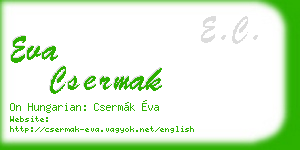 eva csermak business card