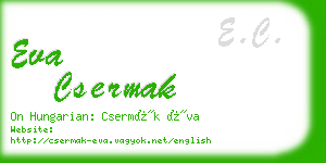 eva csermak business card